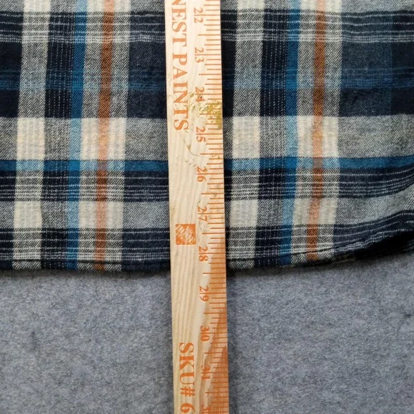 HVIII Brand Goods Shirt Mens Small Blue Plaid Flannel Long Sleeve Button Front - Picture 6 of 8